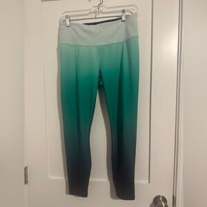 Athleta Teal Ombre Leggings